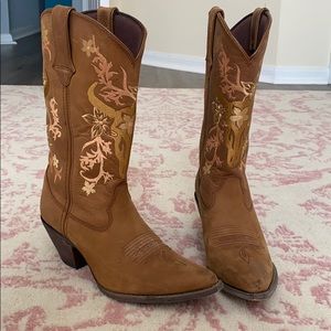 Durango cow skull boots